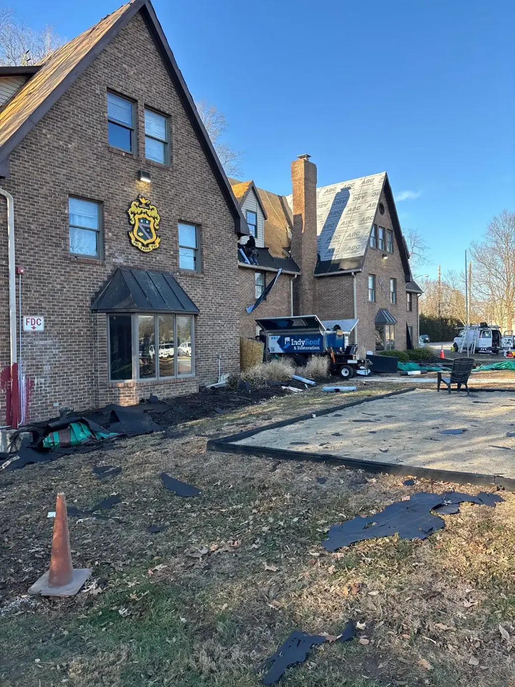 Commercial roof inspection documented in Lawrence