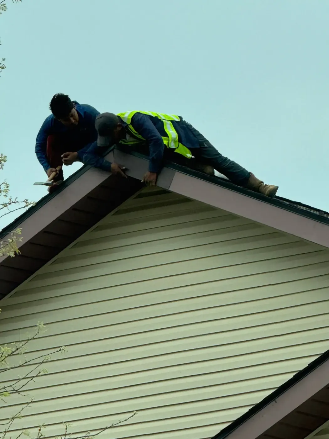 Commercial roof inspection documented in Lawrence