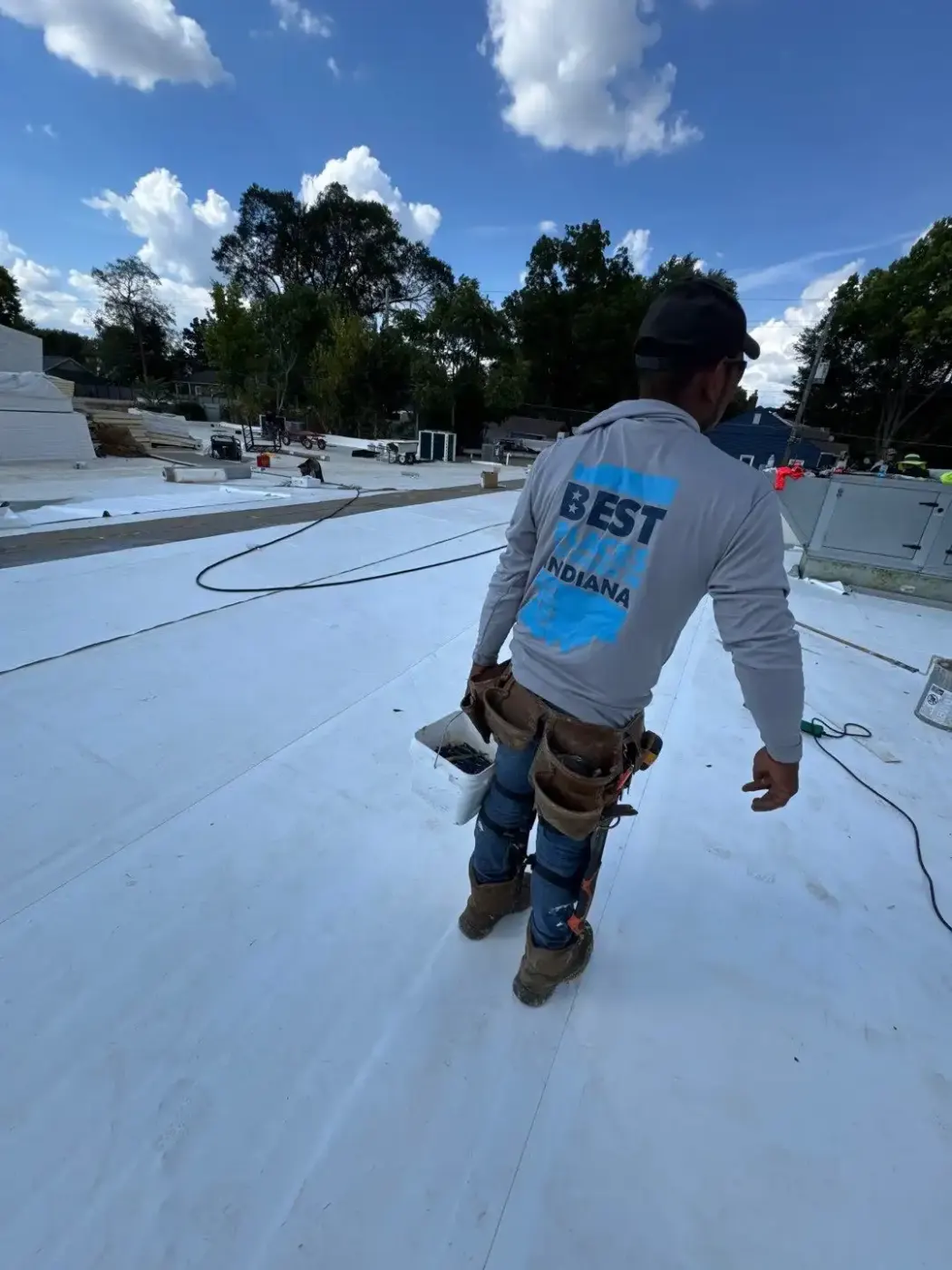 Commercial roofing by Lawrence Commercial Roofing near Broad Ripple, IN